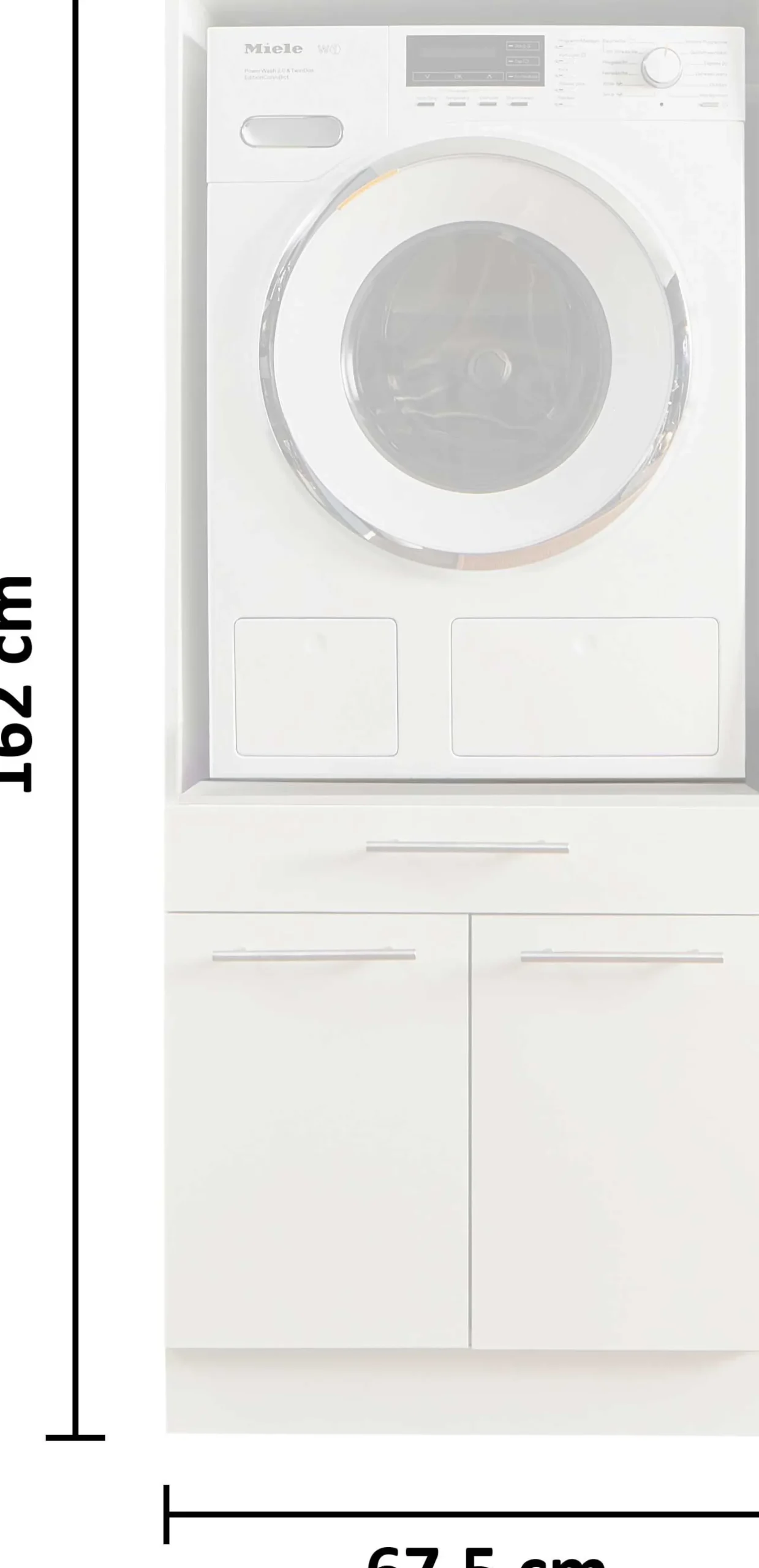 Wäscheschrank Laundreezy | 68 x 68 x 162 cm | Weiß