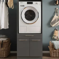 Wäscheschrank Laundreezy | 68 x 68 x 162 cm | Anthrazit