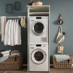 Wäscheschrank Laundreezy | 68 x 68 x 200 cm | Weiß