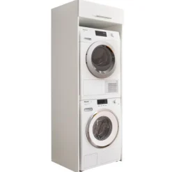 Wäscheschrank Laundreezy | 68 x 68 x 200 cm | Weiß