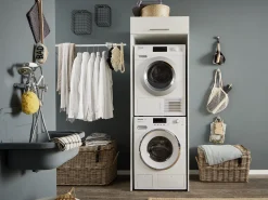Wäscheschrank Laundreezy | 68 x 68 x 200 cm | Weiß