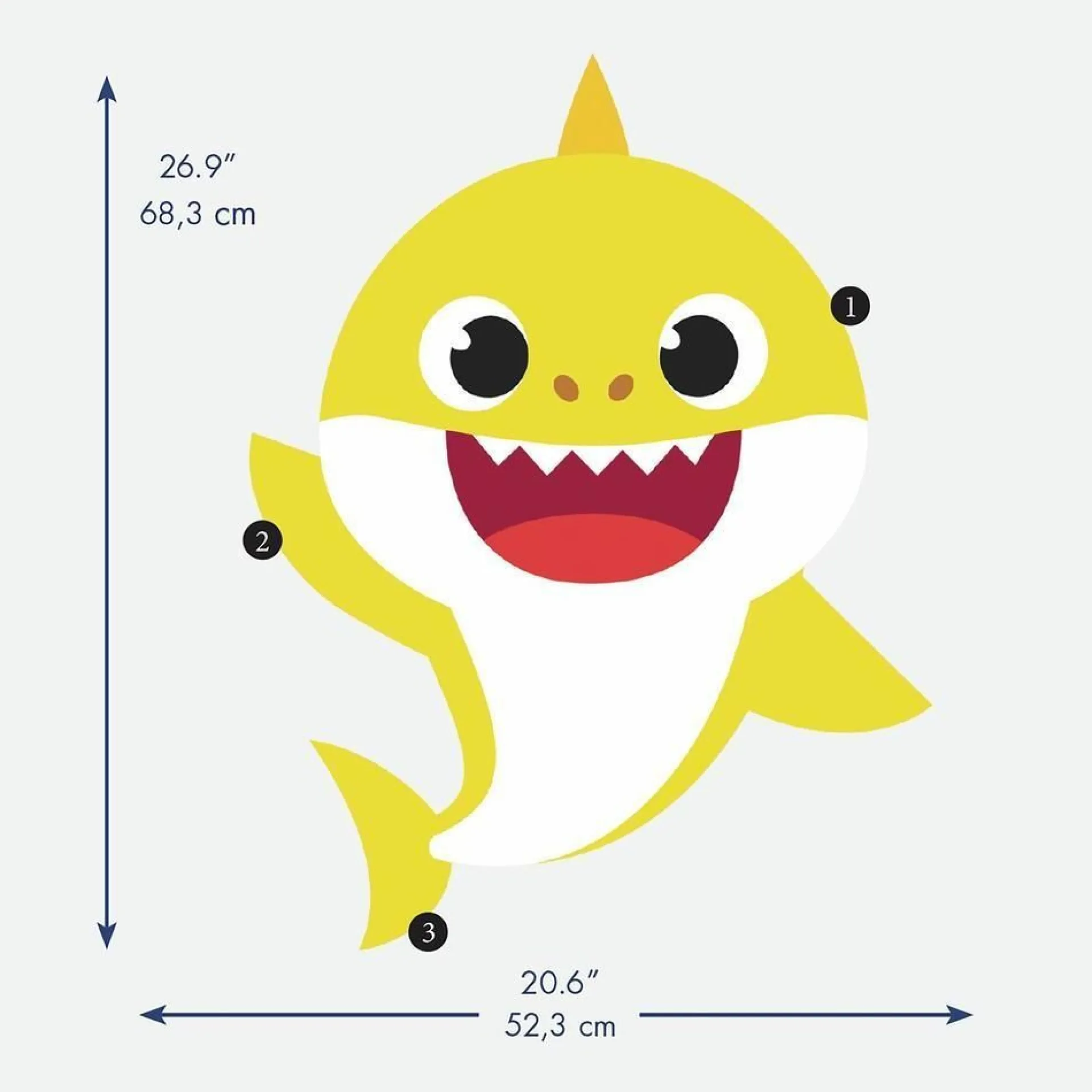 RoomMates XL Wandaufkleber Baby Shark