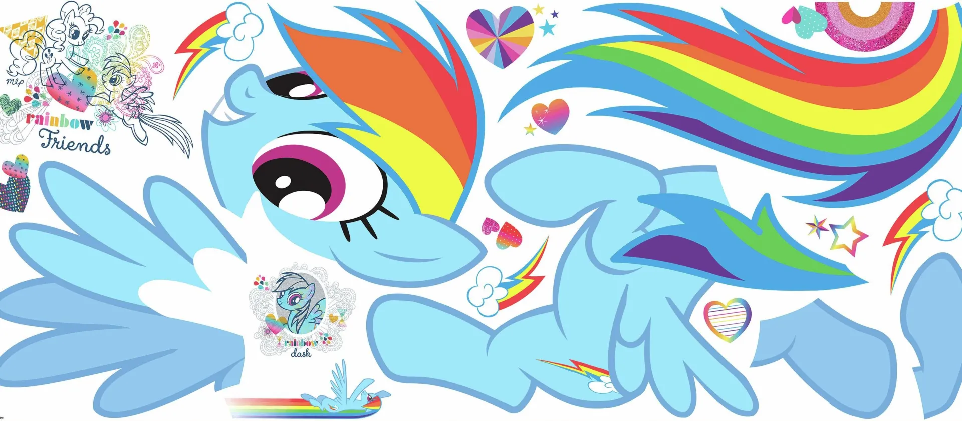 RoomMates XL Wandaufkleber My Little Pony Rainbow Dash