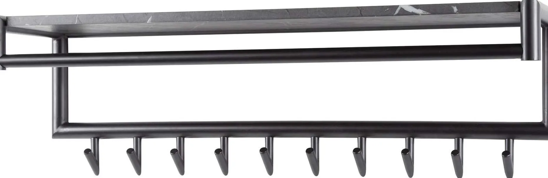 Zeitgenössische Garderobe mit 10 Haken und Hutablage