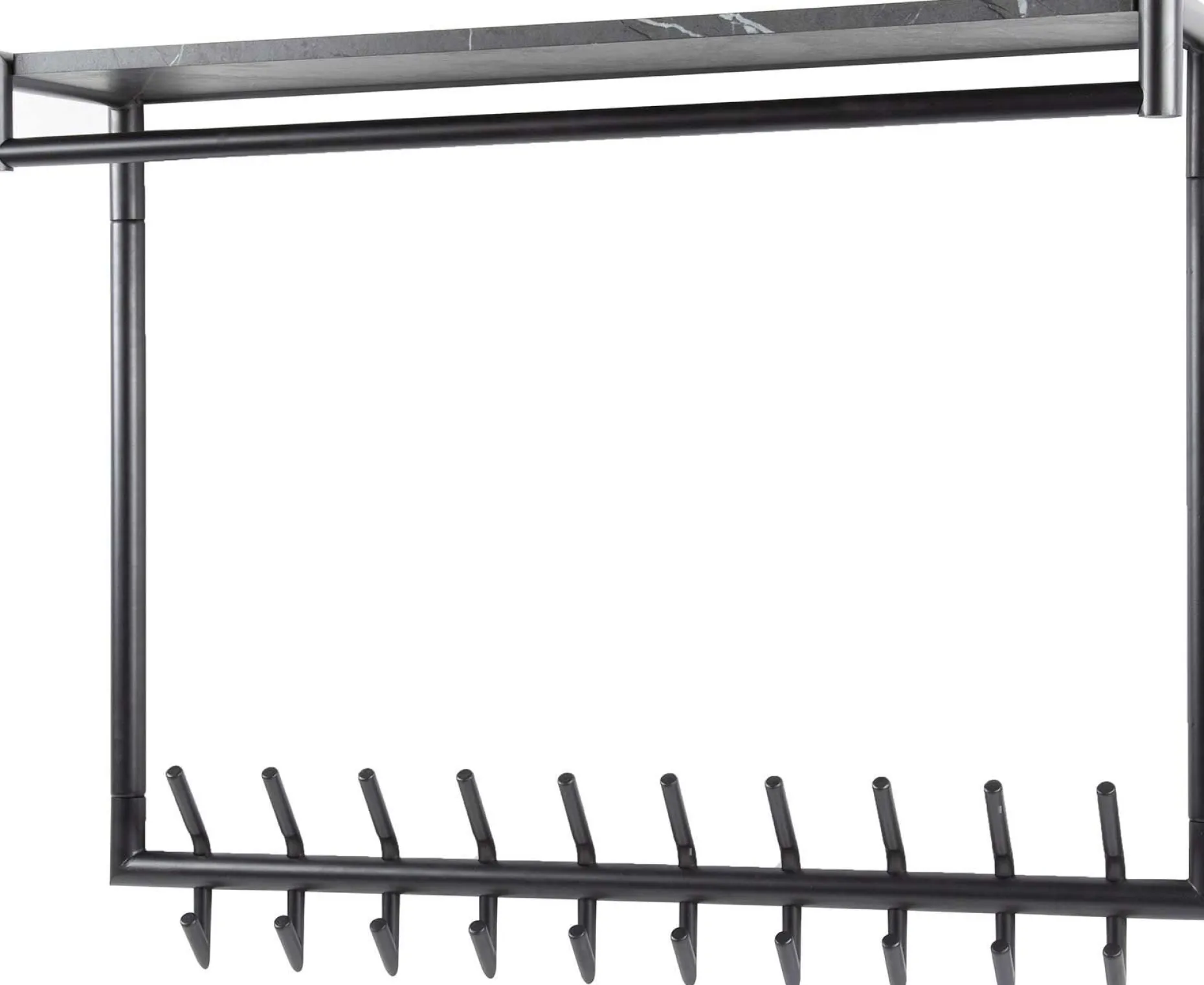 Zeitgenössische Garderobe mit 20 Haken und Hutablage