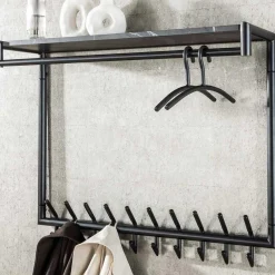 Zeitgenössische Garderobe mit 20 Haken und Hutablage