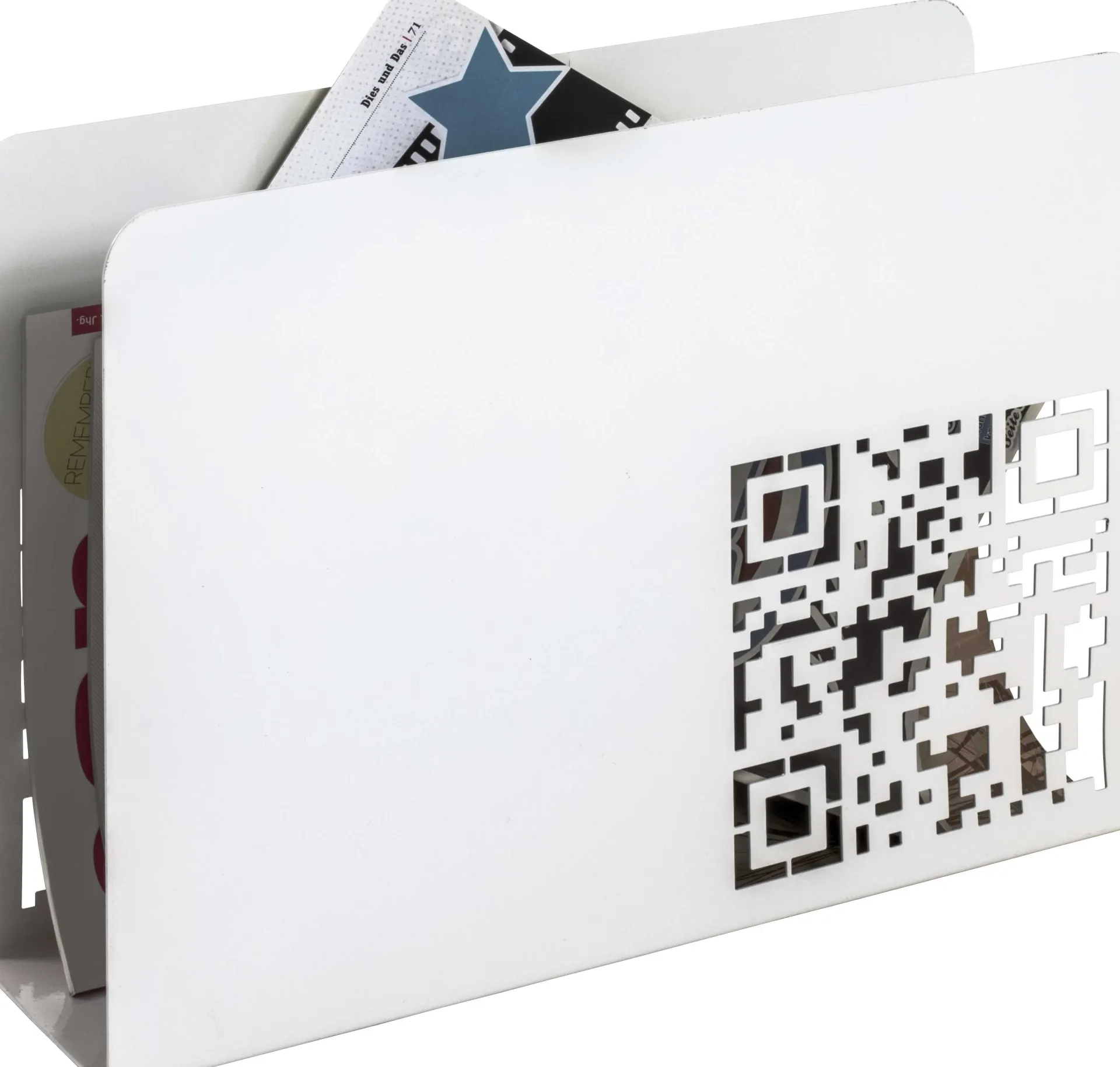 Haku Zeitschriftenständer | 35 x 10 x 26 cm | , QR-Code-Design