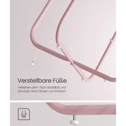 Vasagle Zoë Beistelltisch mit Korb ø45cm - /weiß