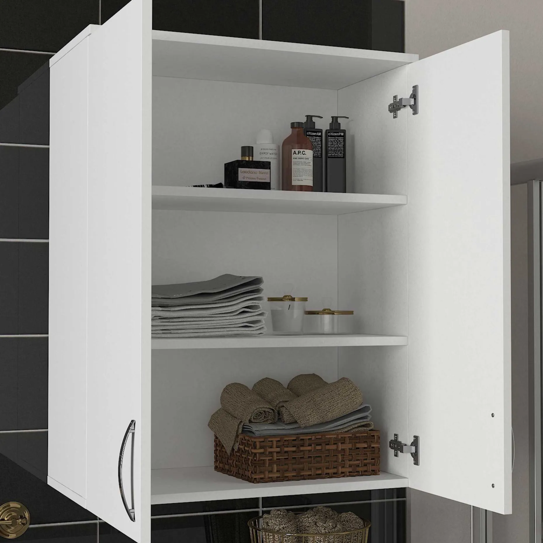 Zoe Badezimmerschrank | 100 % MELAMIN | Weiß