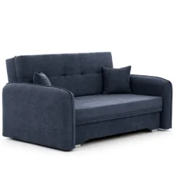 Emob Zweisitziges Sofa mit Schlaffunktion Laina | 155 x 105 x 75 cm | Dunkel