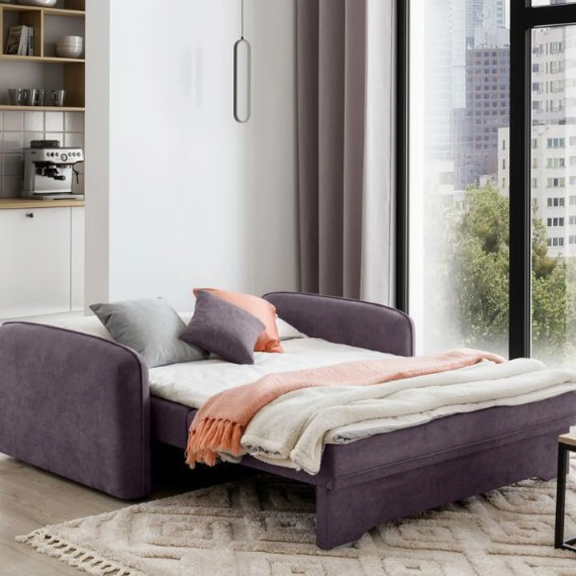 Emob Zweisitziges Sofa mit Schlaffunktion Laina | 155 x 105 x 75 cm |