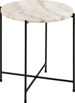 Emob Zweite Chance Beistelltisch Avila Ø42 cm - er Marmor/schwarz