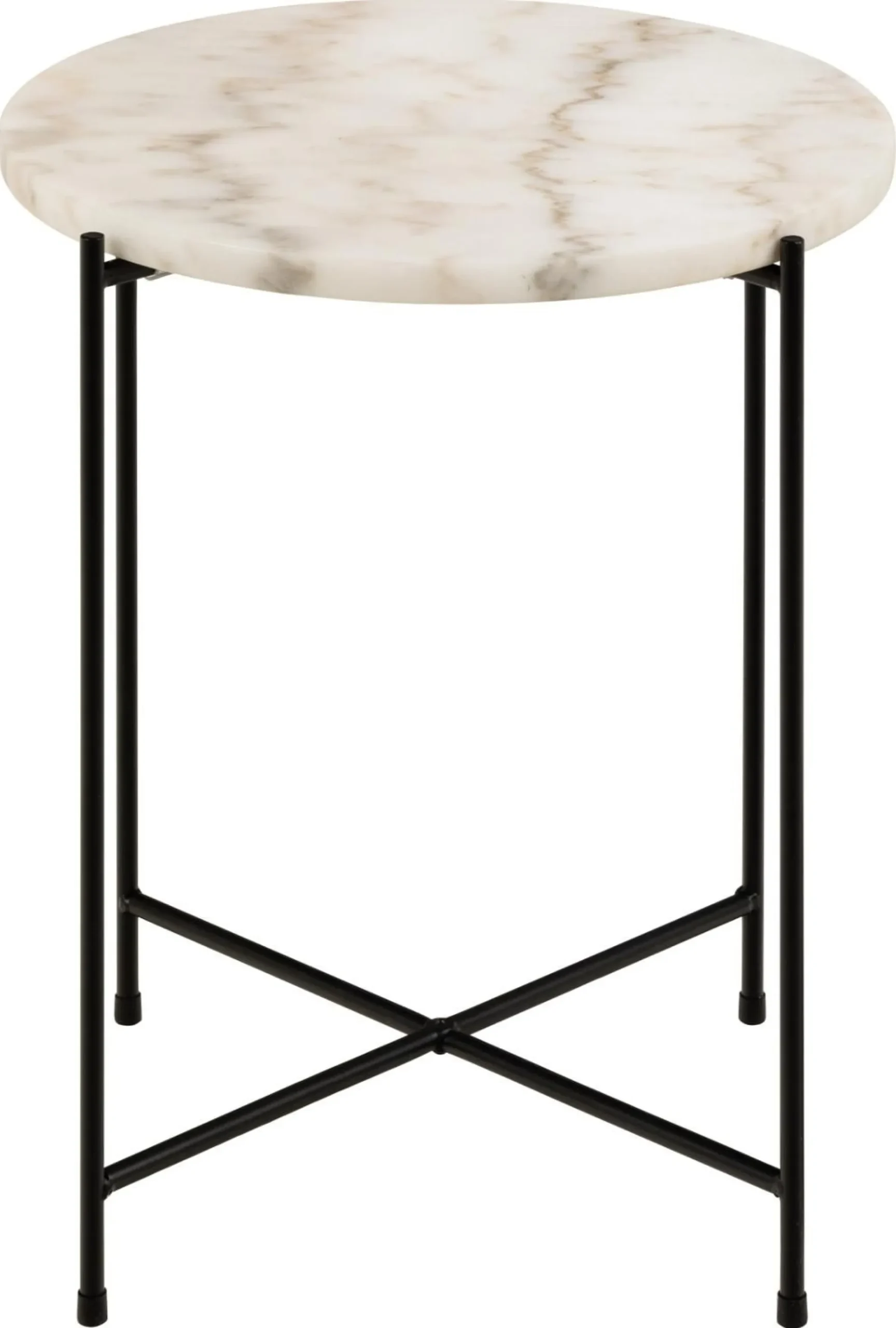 Emob Zweite Chance Beistelltisch Avila Ø42 cm - er Marmor/schwarz