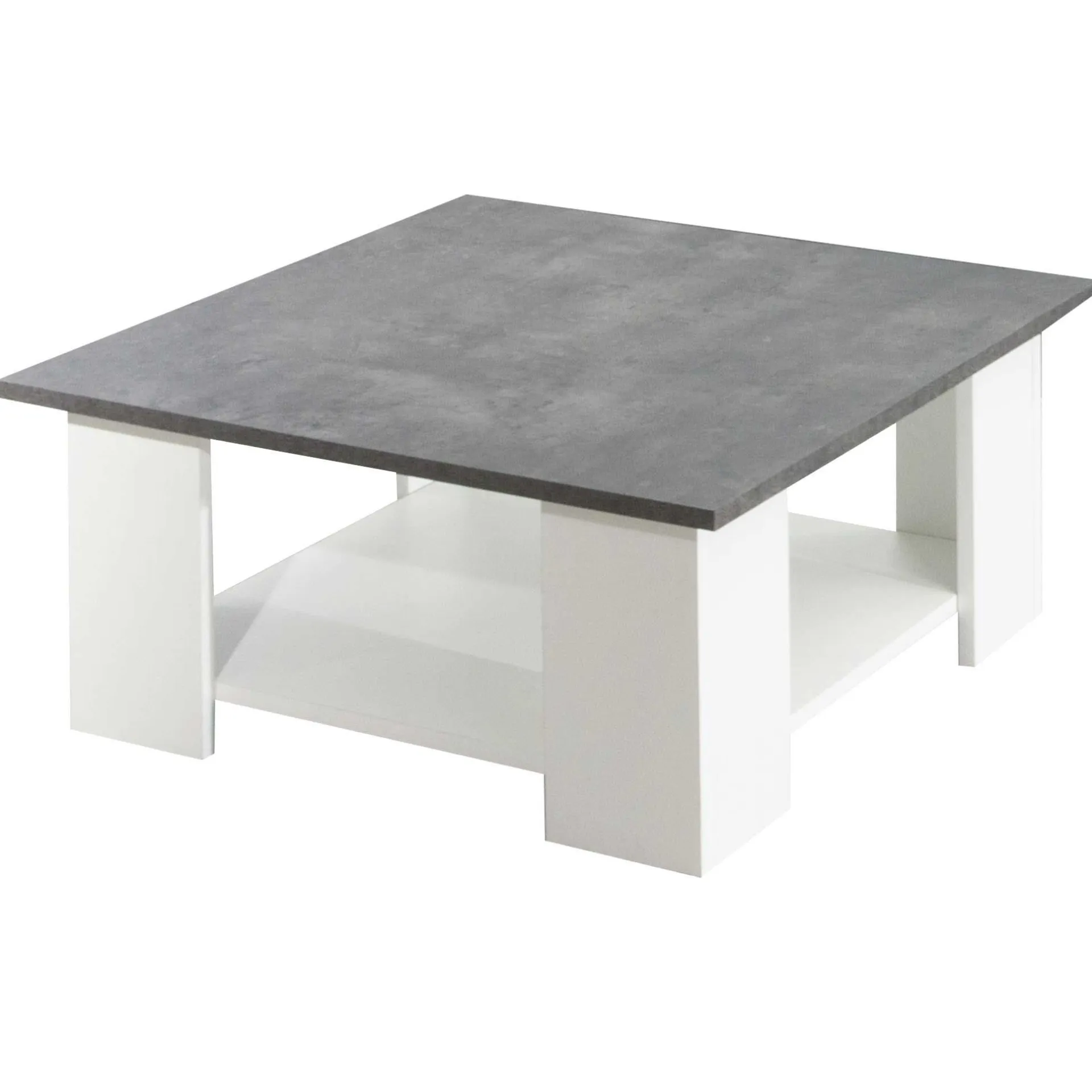 Symbiosis Zweite Chance Couchtisch Quadratisch 67x67 - Weiß/Beton