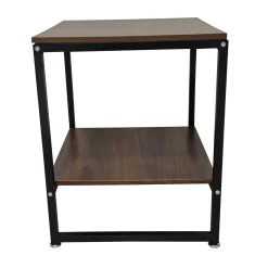 Emob Exclusive Zweite Chance Nik Beistelltisch - 40x40x50cm - schwarz/Walnuss