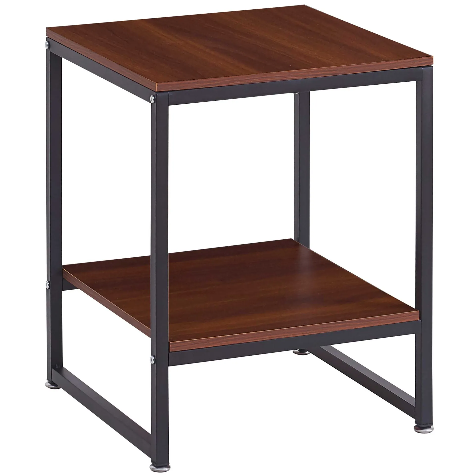 Emob Exclusive Zweite Chance Nik Beistelltisch - 40x40x50cm - schwarz/Walnuss
