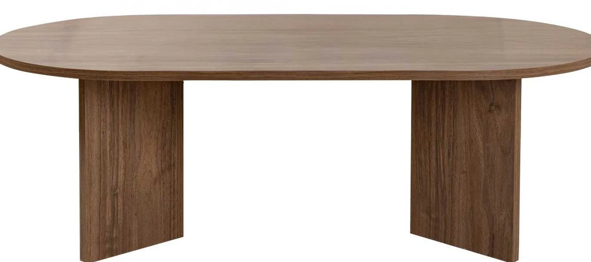 Emob Zweite Chance Ovaler Couchtisch Sable - 119x60x40cm - Nussbaum Dekor